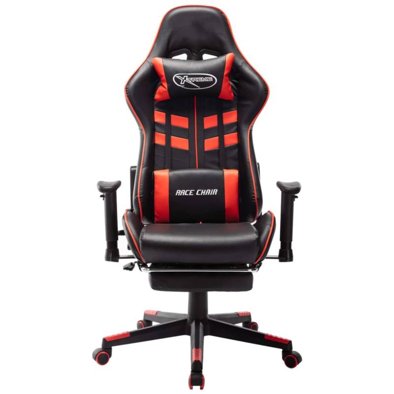 vidaXL Gaming-Stuhl mit Fußstütze Schwarz und Rot Kunstleder Modell 1 von VIDAXL