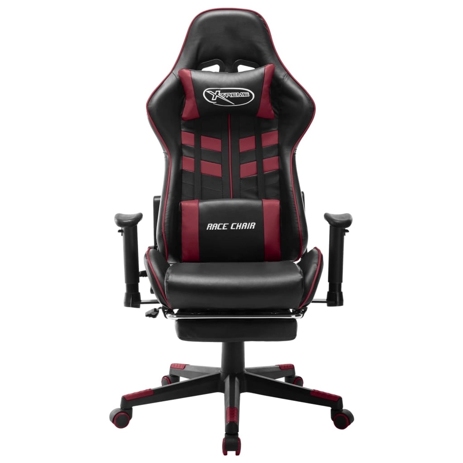vidaXL Gaming-Stuhl mit Fußstütze Schwarz und Weinrot Kunstleder Modell 1 vidaXL Gaming-Stuhl mit Fußstütze Schwarz und Weinrot Kunstleder Modell 1 von VIDAXL