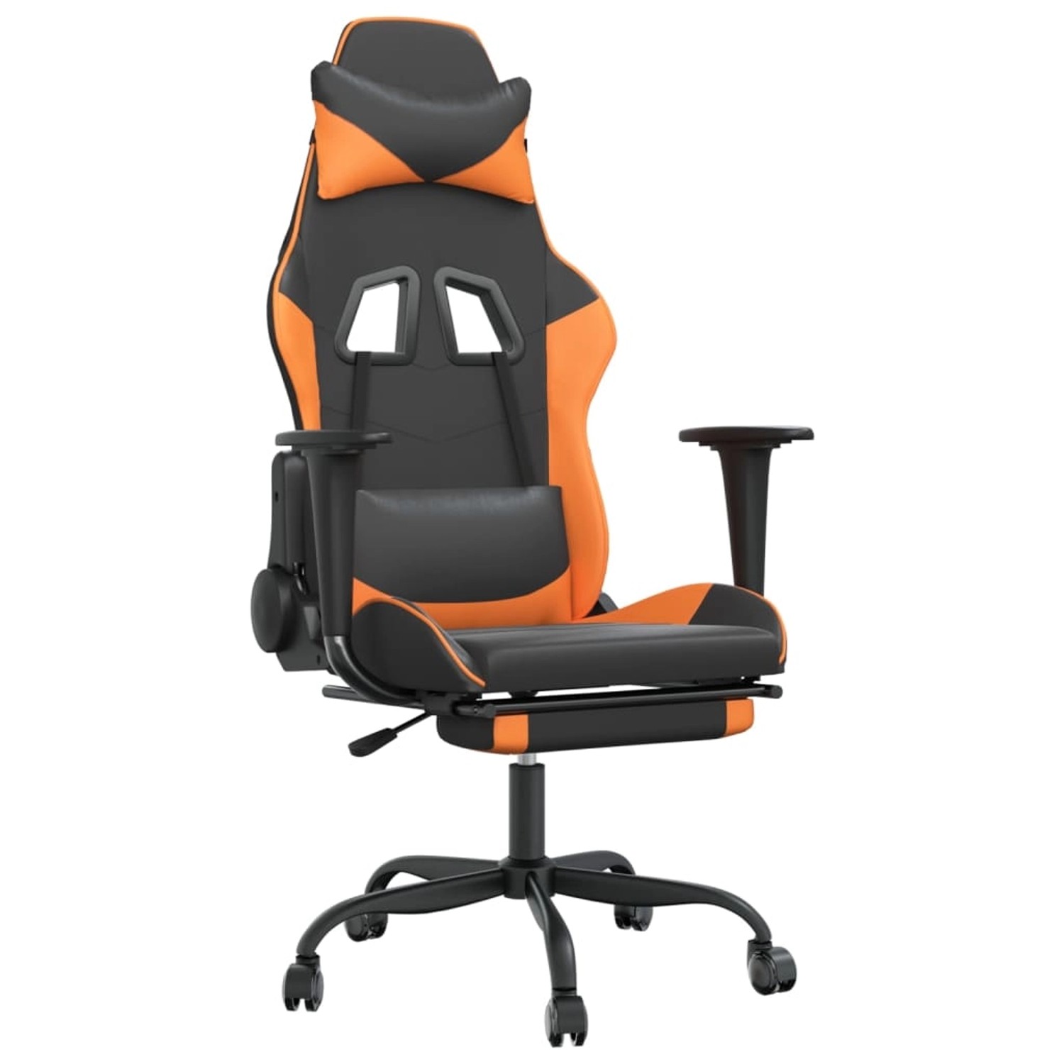 vidaXL Gaming-Stuhl mit Massage & Fußstütze Schwarz Orange Kunstleder Modell 4 vidaXL Gaming-Stuhl mit Massage & Fußstütze Schwarz Orange Kunstleder Modell 4 von VIDAXL
