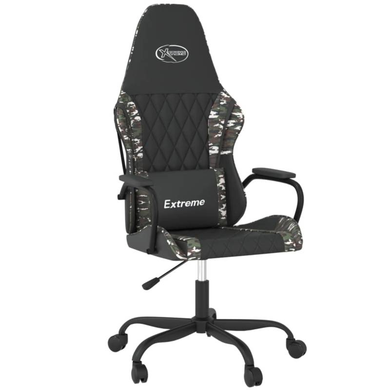 vidaXL Gaming-Stuhl mit Massagefunktion Schwarz Tarnfarben Kunstleder Modell 2 von VIDAXL