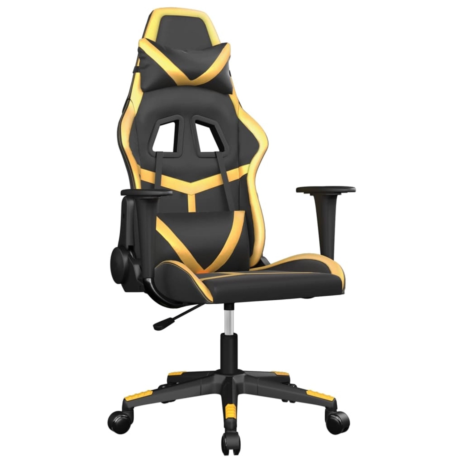 vidaXL Gaming-Stuhl mit Massagefunktion Schwarz & Golden Kunstleder Modell 3 vidaXL Gaming-Stuhl mit Massagefunktion Schwarz & Golden Kunstleder Modell 3 von VIDAXL