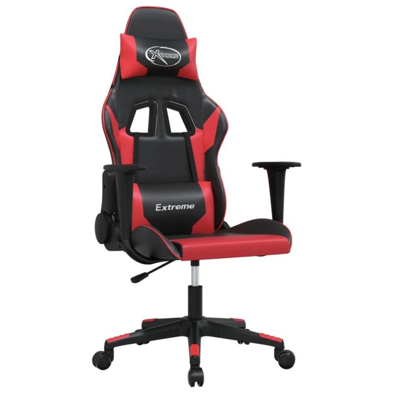 vidaXL Gaming-Stuhl mit Massagefunktion Schwarz und Rot Kunstleder Modell 3 von VIDAXL