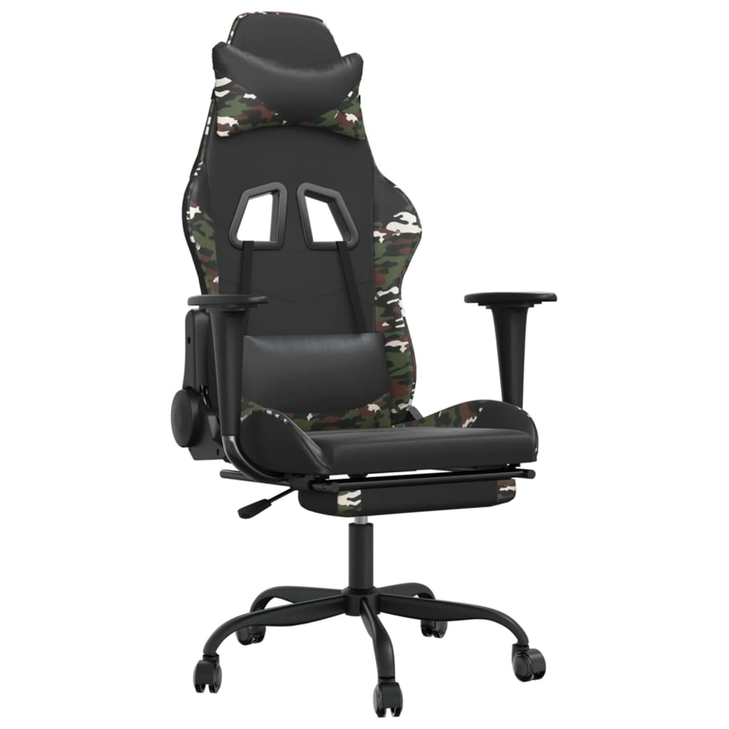 vidaXL Gamingstuhl mit Massage Fußstütze Schwarz Tarnfarben Kunstleder Modell 2 vidaXL Gamingstuhl mit Massage Fußstütze Schwarz Tarnfarben Kunstleder Modell 2 von VIDAXL
