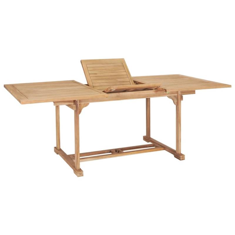 vidaXL Garten-Ausziehtisch 150-200x100x75 cm Massivholz Teak 44674 von VIDAXL