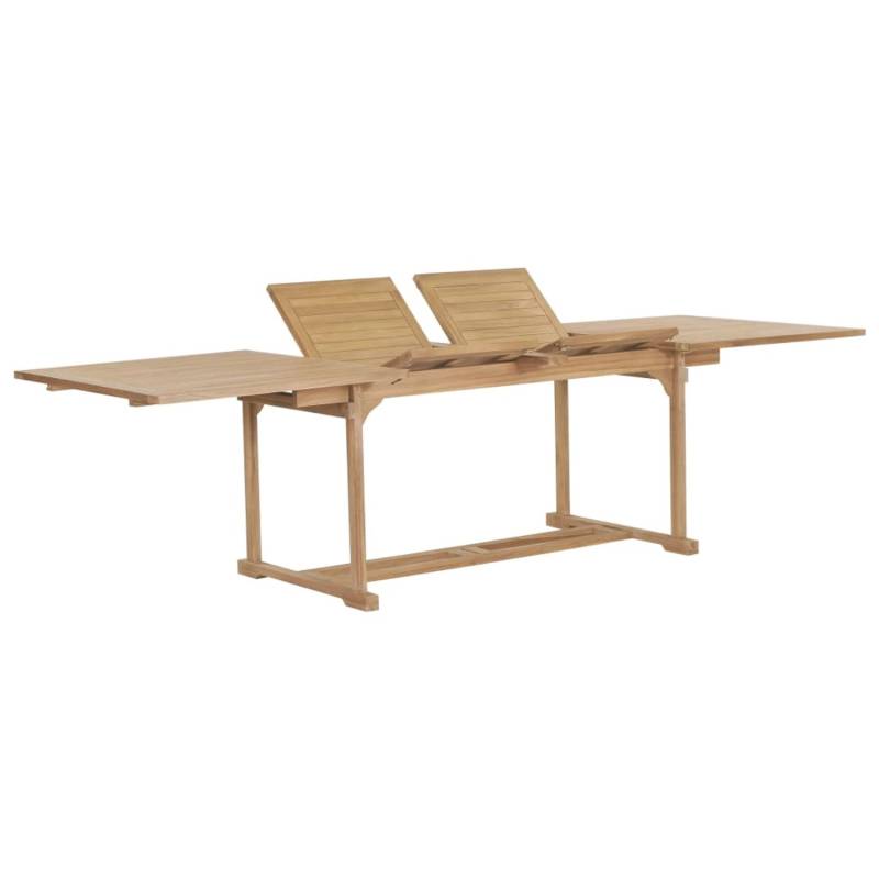 vidaXL Garten-Ausziehtisch 180-280x100x75 cm Massivholz Teak 44678 von VIDAXL