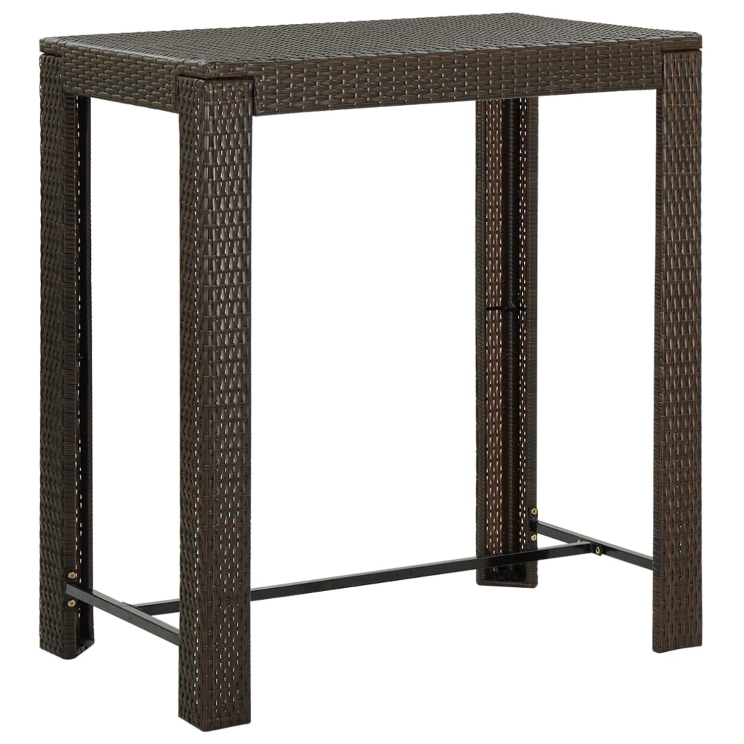 vidaXL Garten-Bartisch Braun 100x60,5x110,5 cm Poly Rattan 45873 vidaXL Garten-Bartisch Braun 100x60,5x110,5 cm Poly Rattan 45873 von VIDAXL