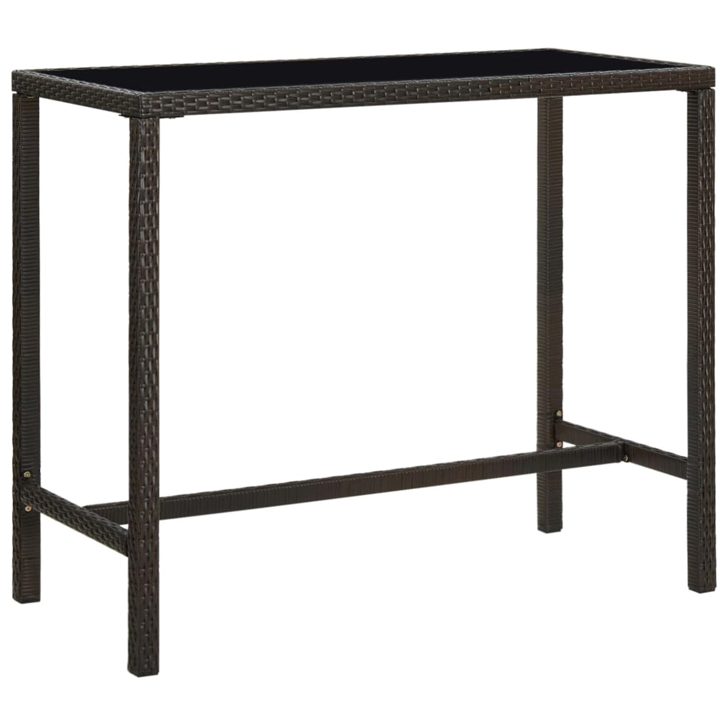 vidaXL Garten-Bartisch Braun 130x60x110 cm Poly Rattan und Glas 313460 vidaXL Garten-Bartisch Braun 130x60x110 cm Poly Rattan und Glas 313460 von VIDAXL