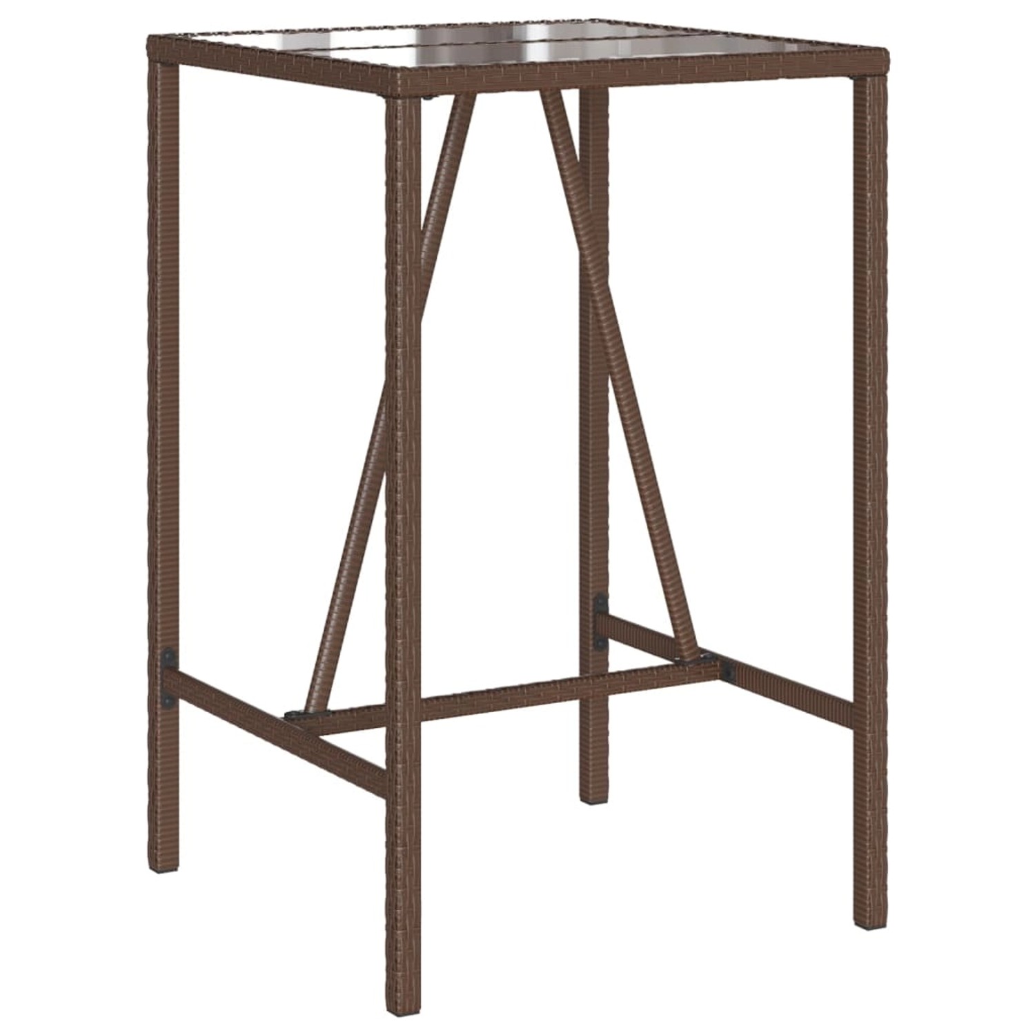 vidaXL Garten-Bartisch Braun 70x70x110 cm Poly Rattan 368694 vidaXL Garten-Bartisch Braun 70x70x110 cm Poly Rattan 368694 von VIDAXL