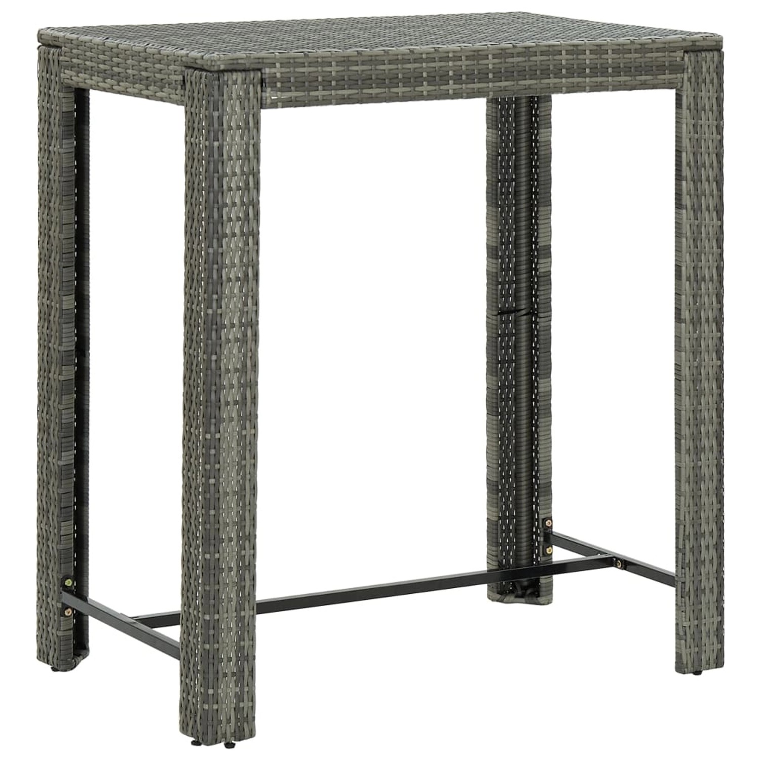 vidaXL Garten-Bartisch Grau 100x60,5x110,5 cm Poly Rattan 45875 vidaXL Garten-Bartisch Grau 100x60,5x110,5 cm Poly Rattan 45875 von VIDAXL
