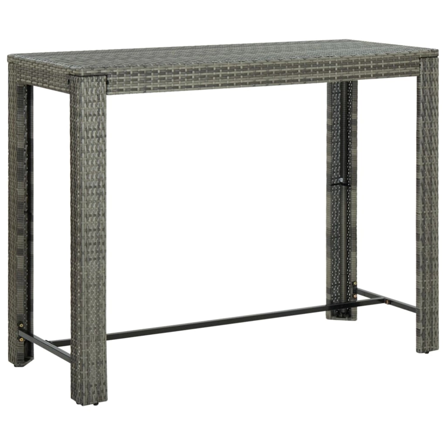 vidaXL Garten-Bartisch Grau 140,5x60,5x110,5 cm Poly Rattan 45878 vidaXL Garten-Bartisch Grau 140,5x60,5x110,5 cm Poly Rattan 45878 von VIDAXL