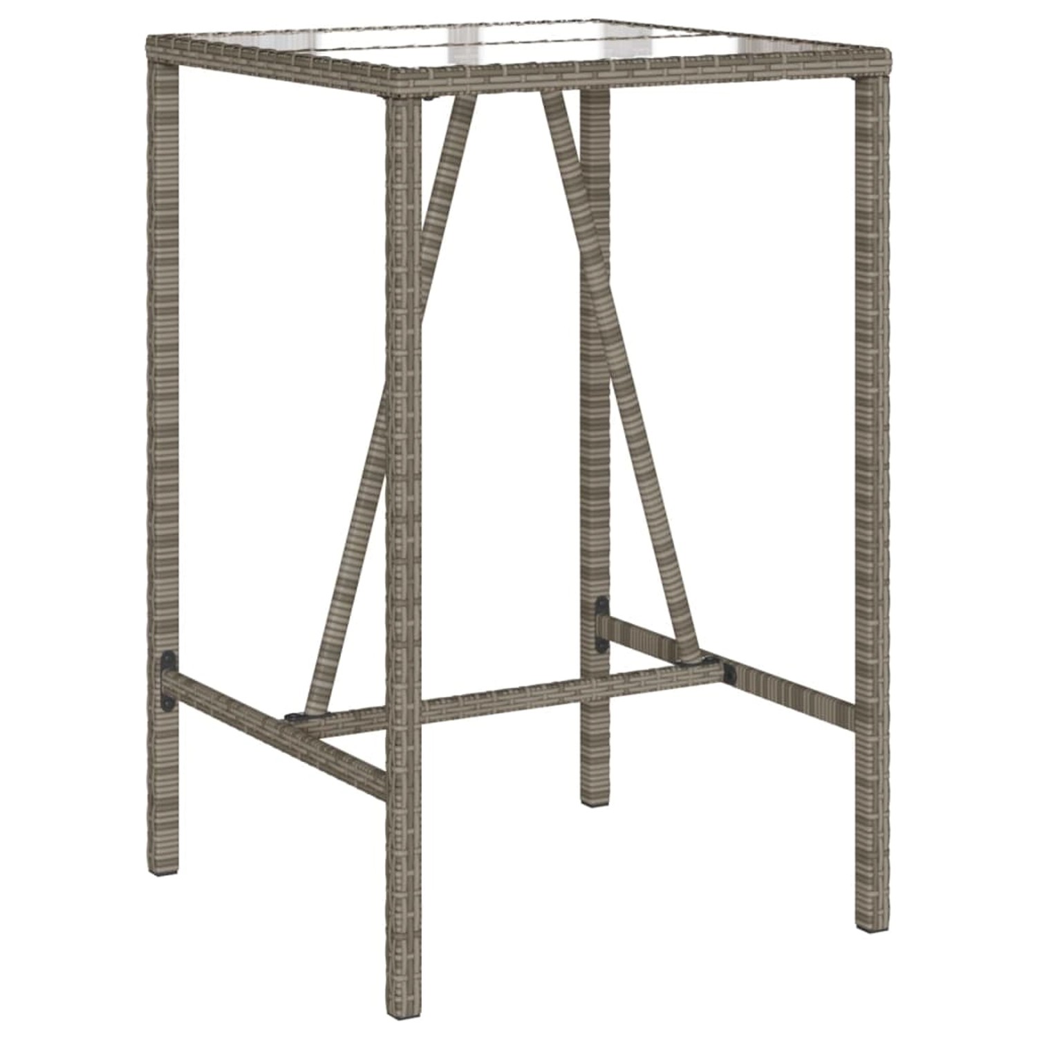 vidaXL Garten-Bartisch Grau 70x70x110 cm Poly Rattan 368695 vidaXL Garten-Bartisch Grau 70x70x110 cm Poly Rattan 368695 von VIDAXL