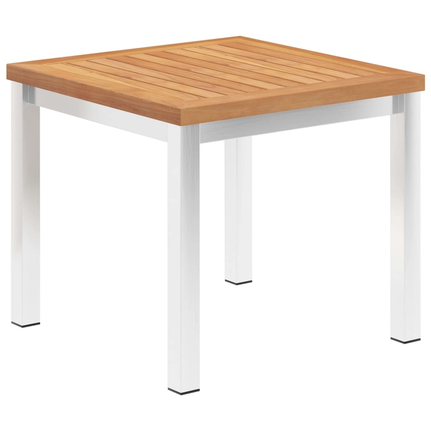 vidaXL Garten-Beistelltisch 45 x 45 x 38 cm Teak Massivholz Edelstahl 46512 vidaXL Garten-Beistelltisch 45 x 45 x 38 cm Teak Massivholz Edelstahl 46512 von VIDAXL