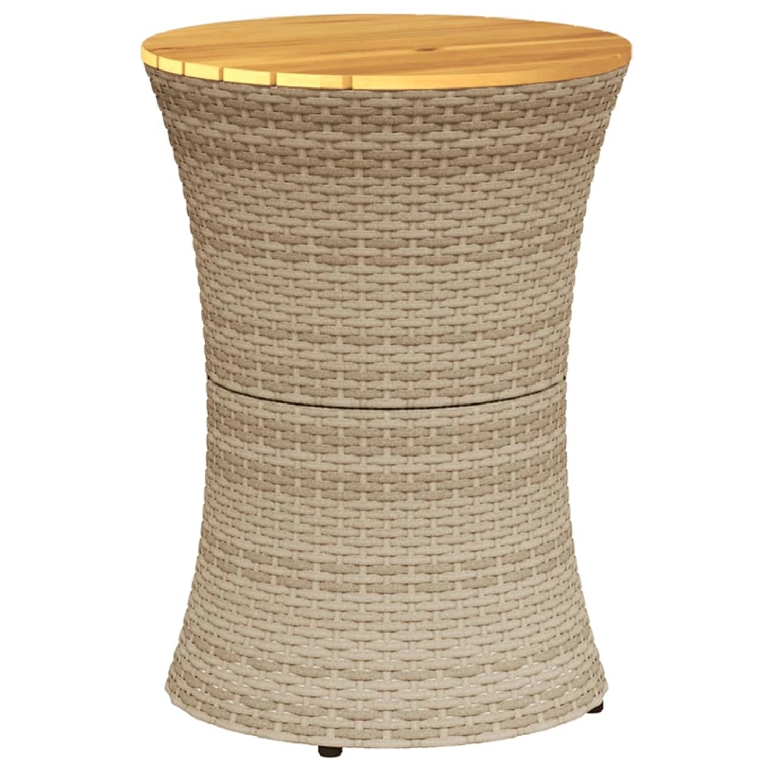 vidaXL Garten-Beistelltisch Trommelform Beige Poly Rattan Massivholz 368298 vidaXL Garten-Beistelltisch Trommelform Beige Poly Rattan Massivholz 368298 von VIDAXL