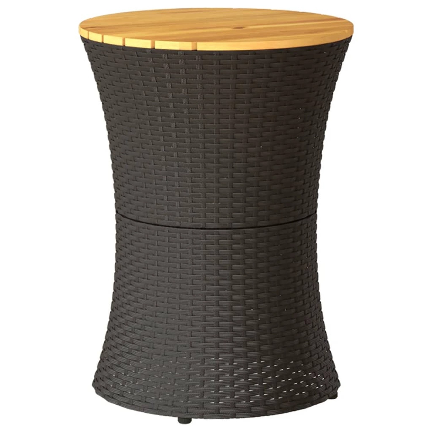 vidaXL Garten-Beistelltisch Trommelform Schwarz Poly Rattan Massivholz 368296 vidaXL Garten-Beistelltisch Trommelform Schwarz Poly Rattan Massivholz 368296 von VIDAXL