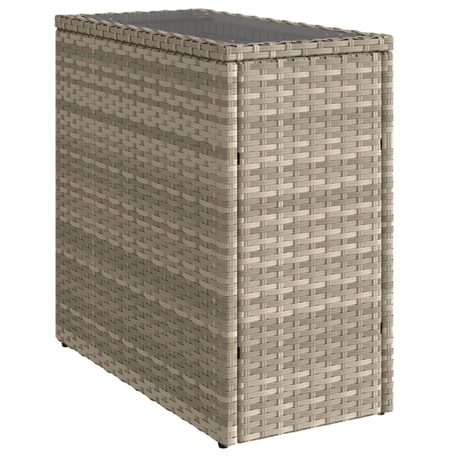 vidaXL Garten-Beistelltisch mit Glasplatte 58x27,5x55 cm Poly Rattan 366189 vidaXL Garten-Beistelltisch mit Glasplatte 58x27,5x55 cm Poly Rattan 366189 von VIDAXL