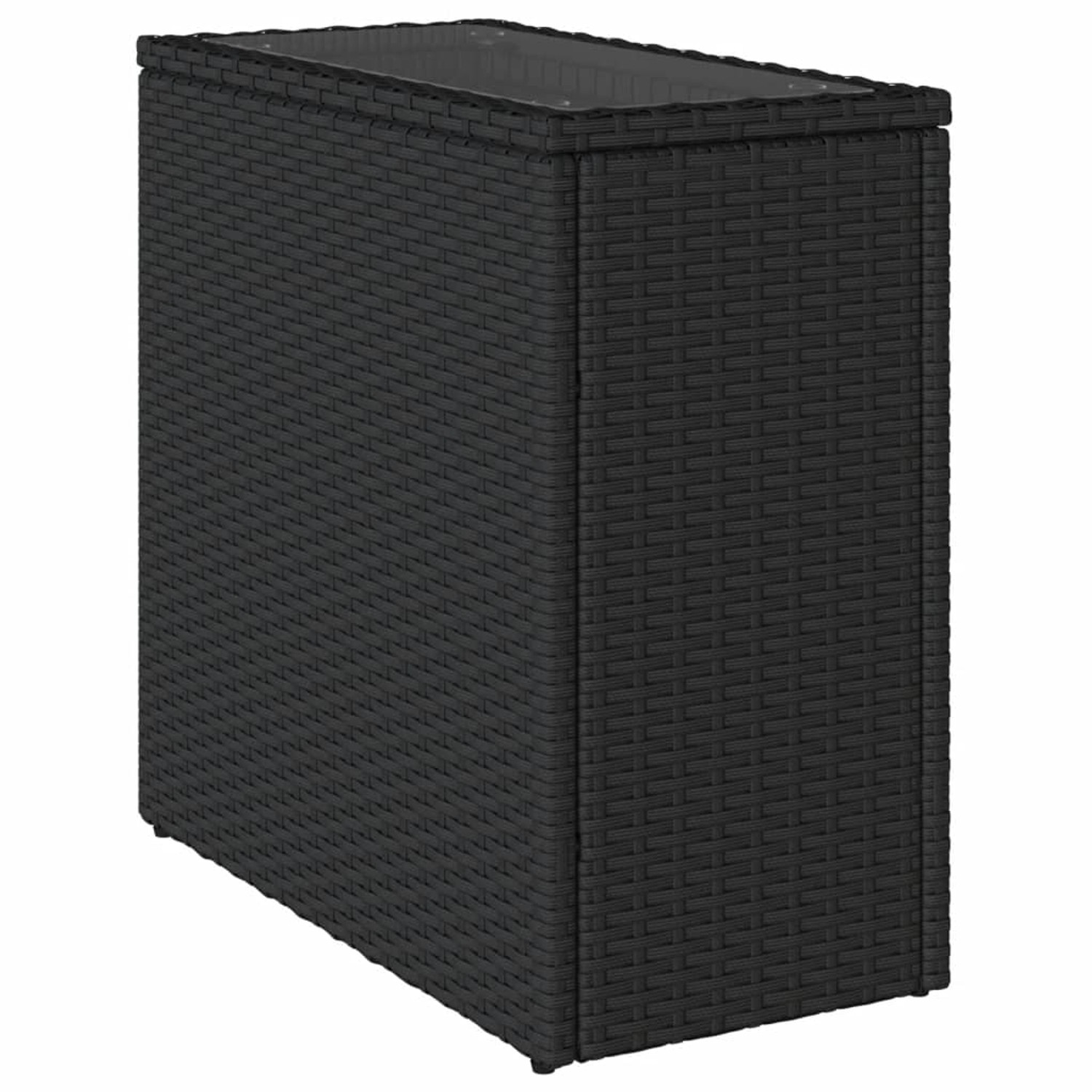 vidaXL Garten-Beistelltisch mit Glasplatte Schwarz 58x27,5x55cm Rattan 365982 vidaXL Garten-Beistelltisch mit Glasplatte Schwarz 58x27,5x55cm Rattan 365982 von VIDAXL