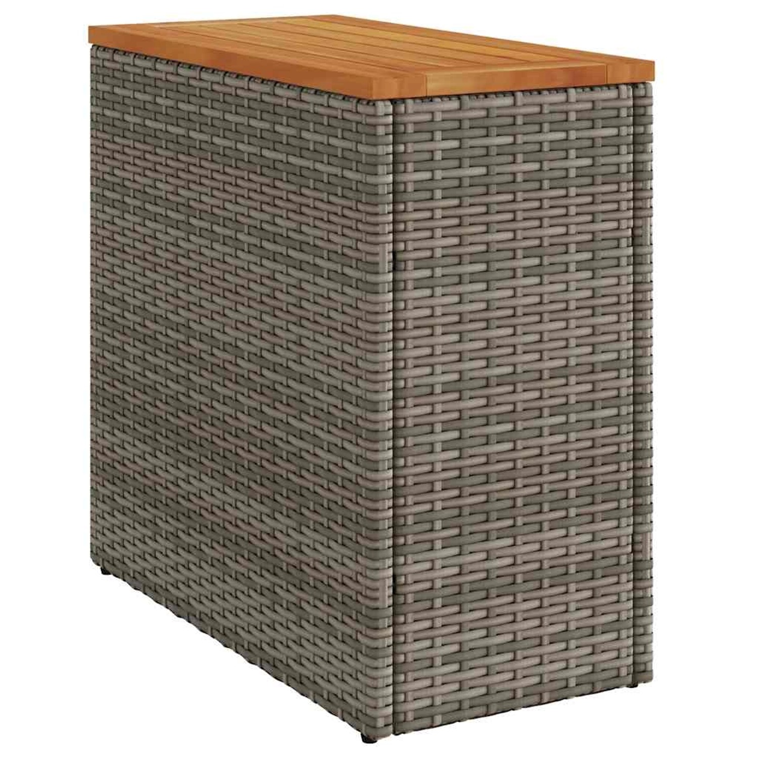 vidaXL Garten-Beistelltisch mit Holzplatte Grau 58x27,5x55 cm Rattan 366134 vidaXL Garten-Beistelltisch mit Holzplatte Grau 58x27,5x55 cm Rattan 366134 von VIDAXL