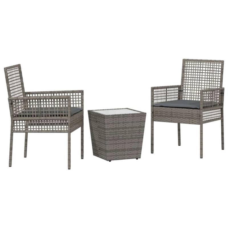 vidaXL Garten Bistro Set 3-Tlg Grau Poly Rattan 3334957 vidaXL Garten Bistro Set 3-Tlg Grau Poly Rattan 3334957 von VIDAXL
