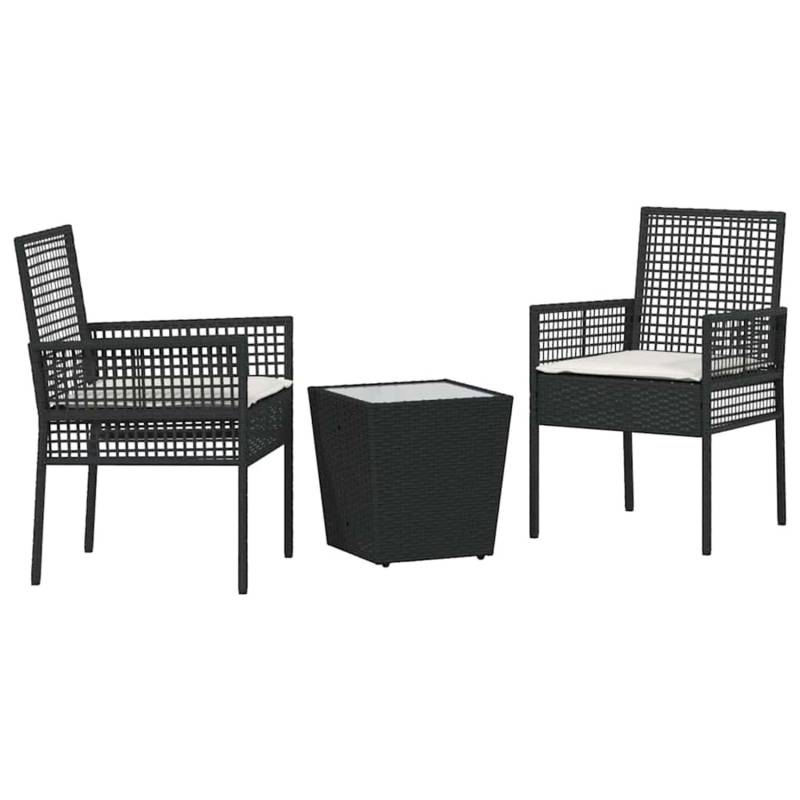 vidaXL Garten Bistro Set 3-Tlg Schwarz Poly Rattan 3334955 vidaXL Garten Bistro Set 3-Tlg Schwarz Poly Rattan 3334955 von VIDAXL