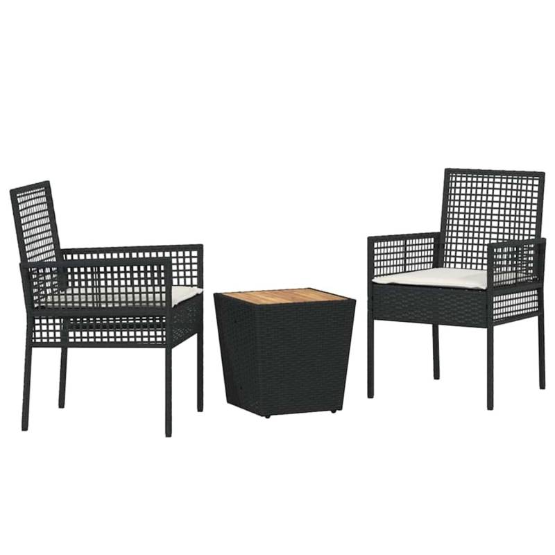 vidaXL Garten Bistro Set 3-Tlg Schwarz Poly Rattan 3334960 vidaXL Garten Bistro Set 3-Tlg Schwarz Poly Rattan 3334960 von VIDAXL