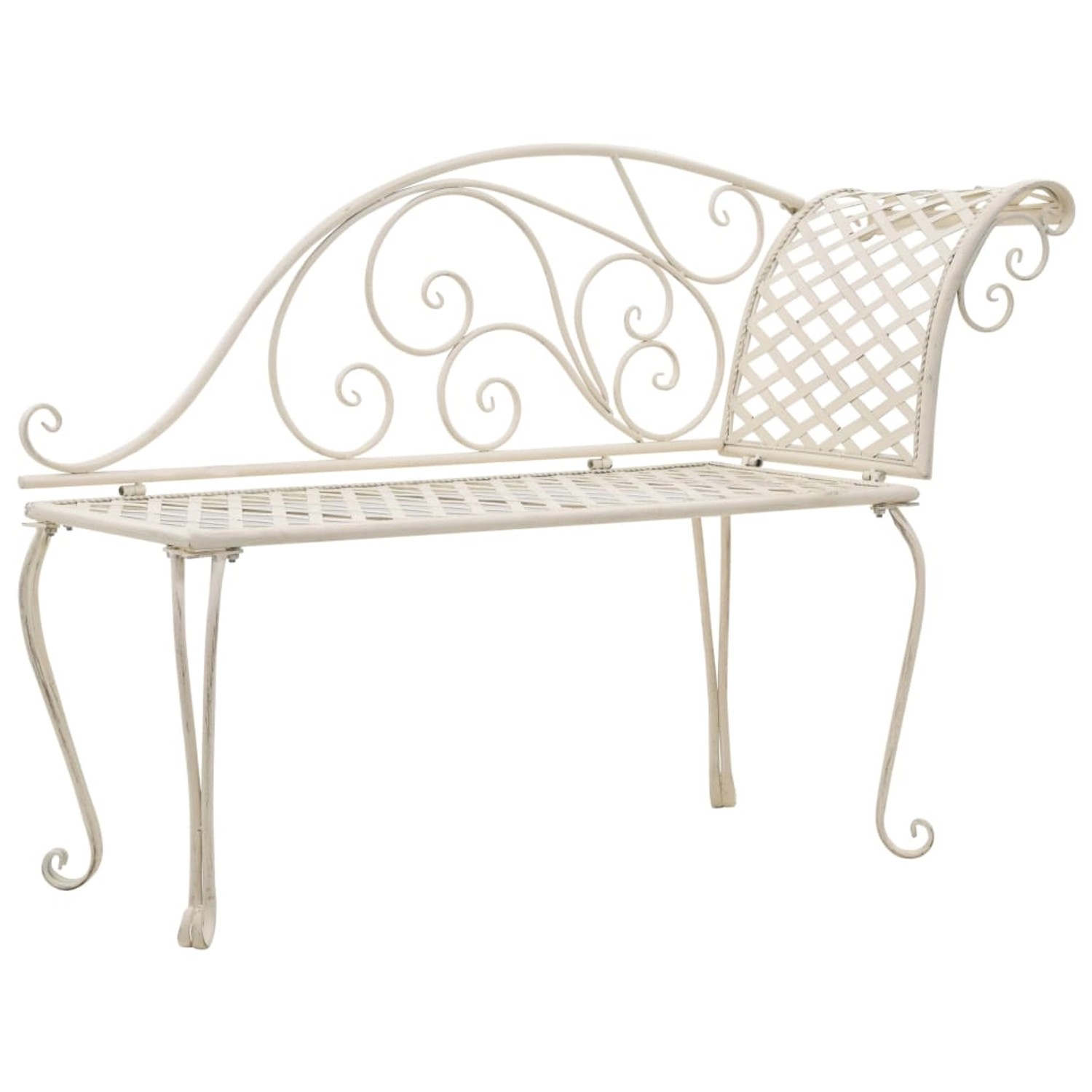 vidaXL Garten-Chaiselongue 128 cm Metall Antik Weiß 45431 vidaXL Garten-Chaiselongue 128 cm Metall Antik Weiß 45431 von VIDAXL