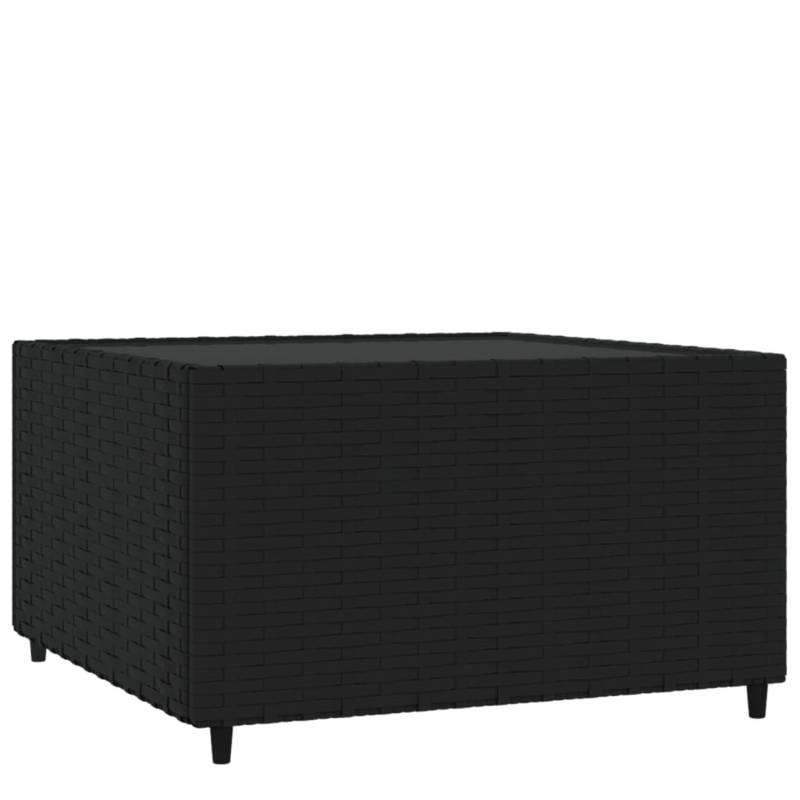vidaXL Garten-Couchtisch Quadratisch Schwarz 50x50x30 cm Poly Rattan 319857 von VIDAXL