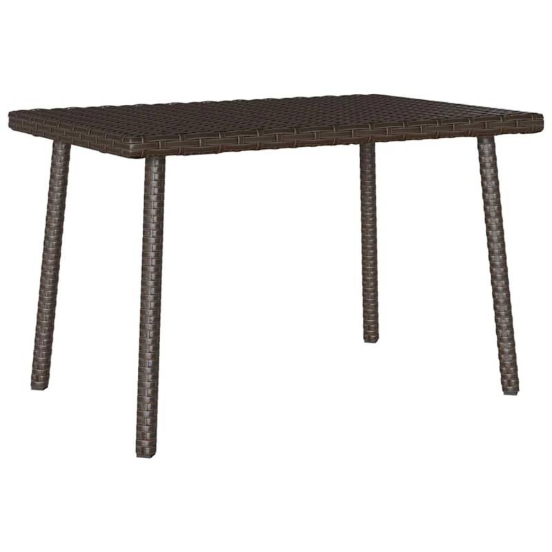 vidaXL Garten-Couchtisch Rechteckig Braun 60x40x37 cm Poly Rattan 4104051 von VIDAXL