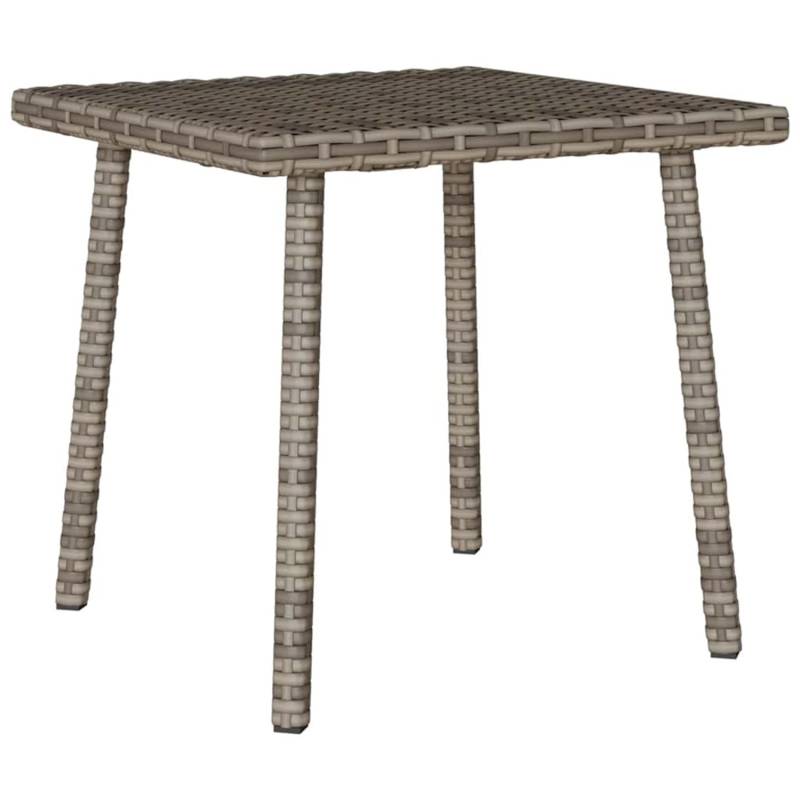 vidaXL Garten-Couchtisch Rechteckig Grau 40x40x37 cm Poly Rattan 4104047 von VIDAXL