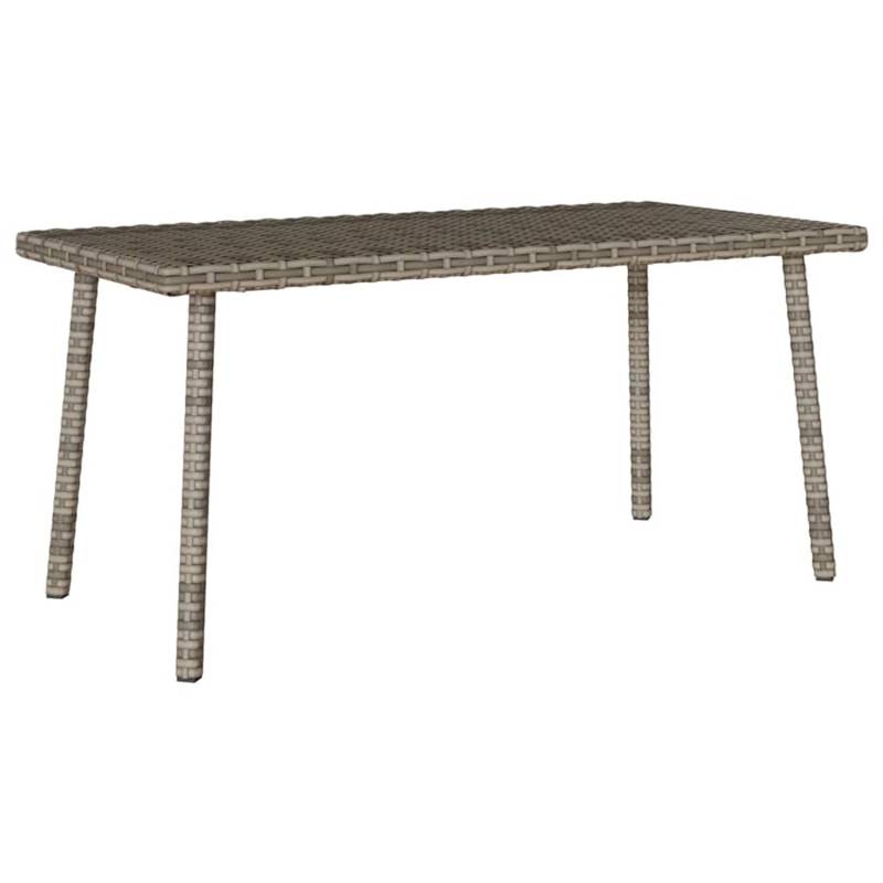 vidaXL Garten-Couchtisch Rechteckig Grau 80x40x37 cm Poly Rattan 4104057 von VIDAXL