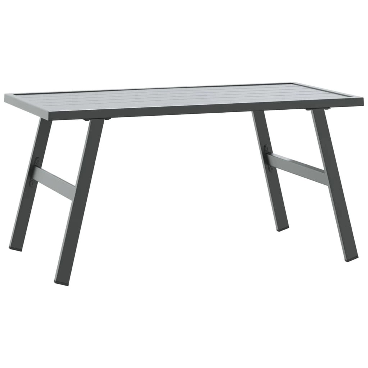 vidaXL Garten-Couchtisch Schwarz 90x45x35 cm Pulverbeschichteter Stahl 4008106 von VIDAXL