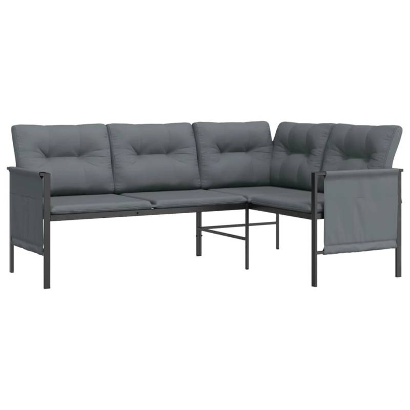 vidaXL Garten-Ecksofa Anthrazit Stahl und Textilene 362811 von VIDAXL