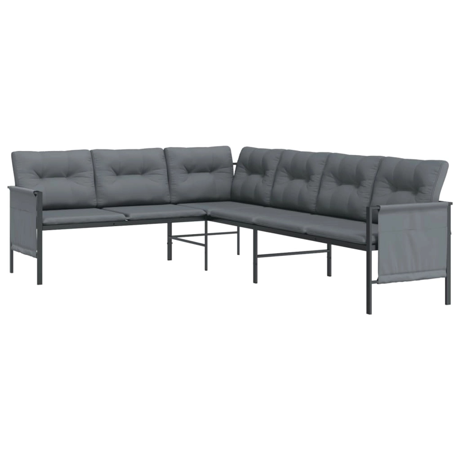 vidaXL Garten-Ecksofa Anthrazit Stahl und Textilene Modell 1 vidaXL Garten-Ecksofa Anthrazit Stahl und Textilene Modell 1 von VIDAXL
