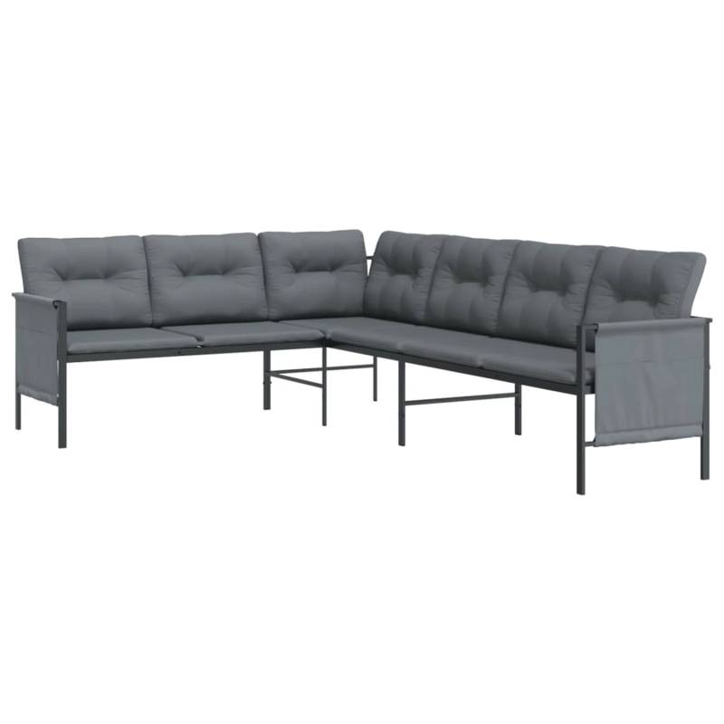 vidaXL Garten-Ecksofa Anthrazit Stahl und Textilene Modell 1 von VIDAXL