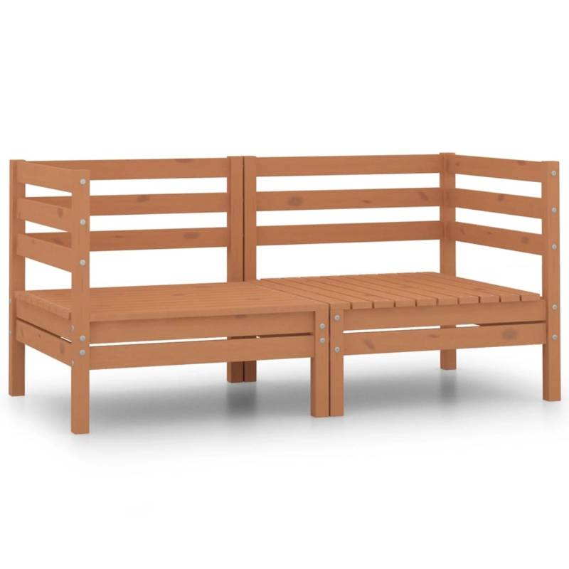 vidaXL Garten-Ecksofas 2 Stk. Honigbraun Massivholz Kiefer von VIDAXL