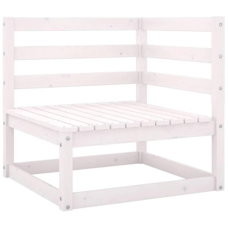 vidaXL Garten-Ecksofas 2 Stk. Weiß Kiefer Massivholz von VIDAXL