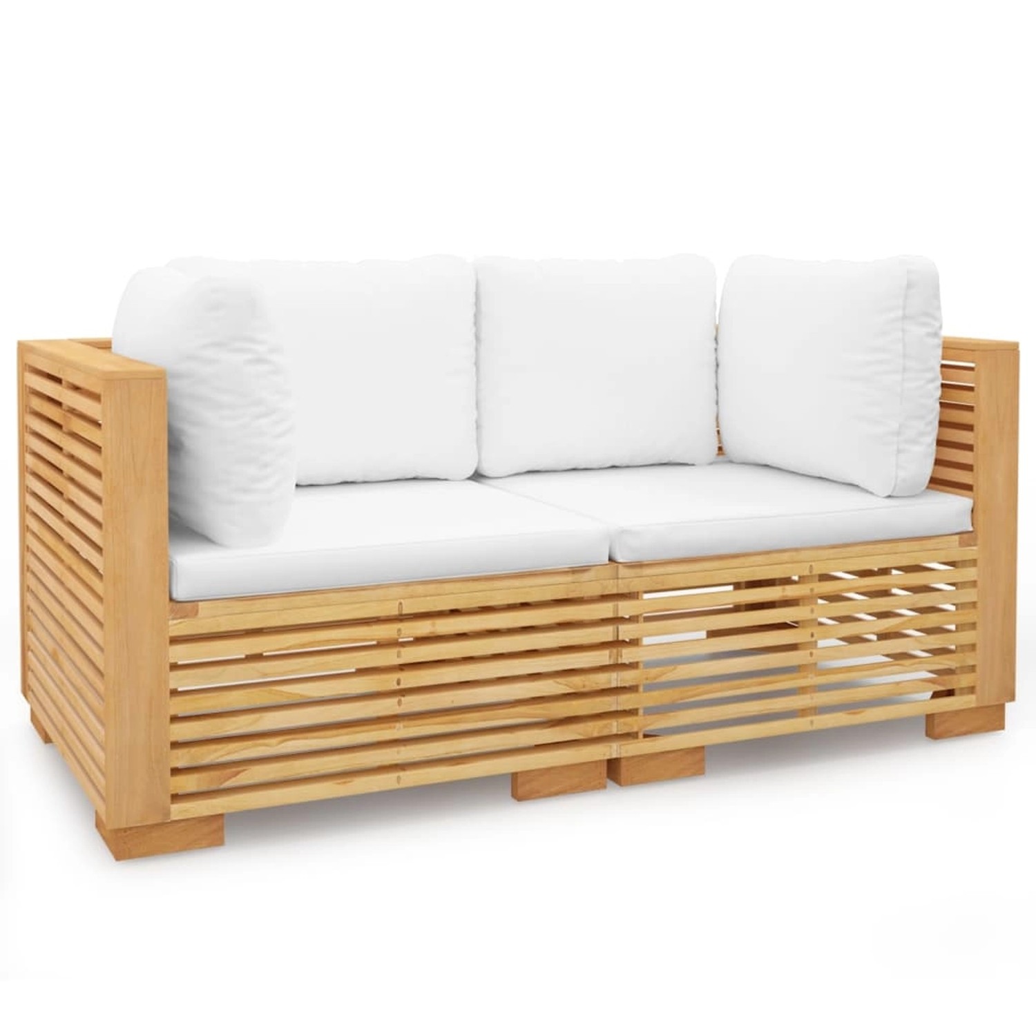 vidaXL Garten-Ecksofas mit Kissen 2 Stk. Massivholz Teak Modell 1 vidaXL Garten-Ecksofas mit Kissen 2 Stk. Massivholz Teak Modell 1 von VIDAXL