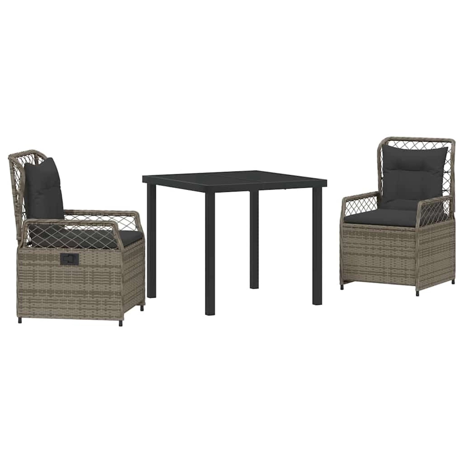 vidaXL Garten Essgruppe 3-Tlg Grau Poly Rattan 3380995 vidaXL Garten Essgruppe 3-Tlg Grau Poly Rattan 3380995 von VIDAXL