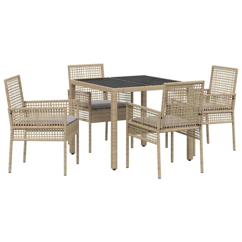 vidaXL Garten Essgruppe 5-Tlg Beige Poly Rattan 3334880 vidaXL Garten Essgruppe 5-Tlg Beige Poly Rattan 3334880 von VIDAXL