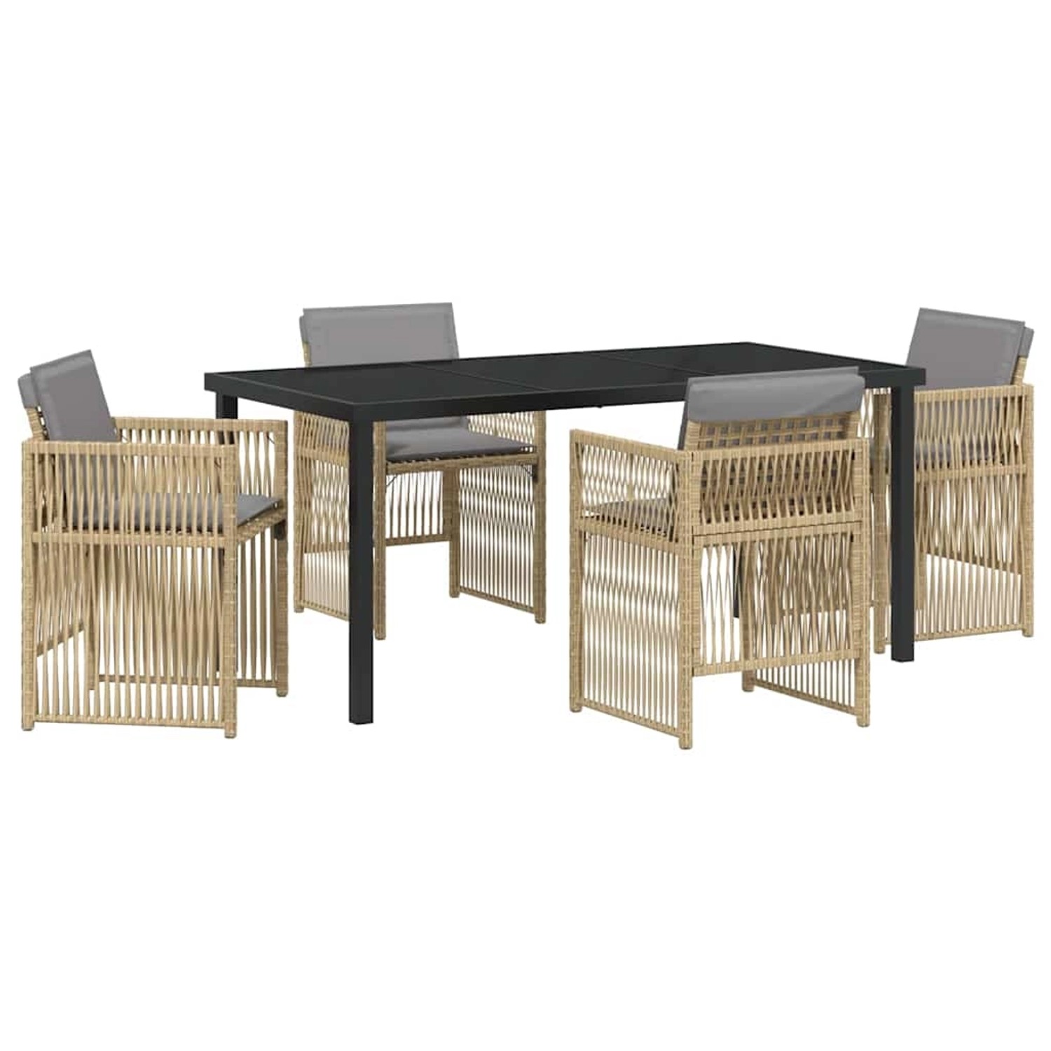 vidaXL Garten Essgruppe 5-Tlg Beige Poly Rattan 3380671 vidaXL Garten Essgruppe 5-Tlg Beige Poly Rattan 3380671 von VIDAXL