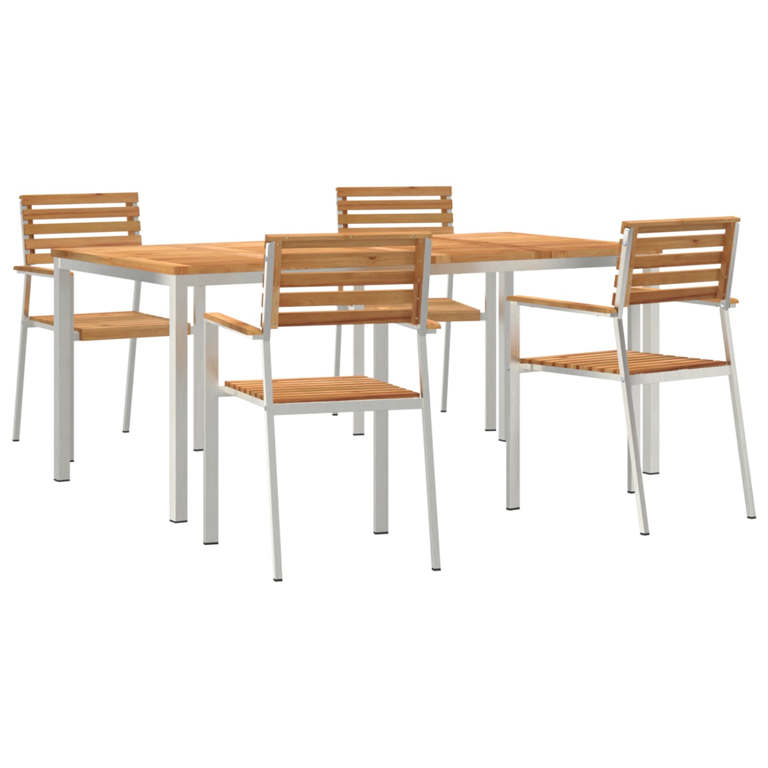 vidaXL Garten Essgruppe mit 5 Teilen aus Massivem Teakholz 3334785 vidaXL Garten Essgruppe mit 5 Teilen aus Massivem Teakholz 3334785 von VIDAXL