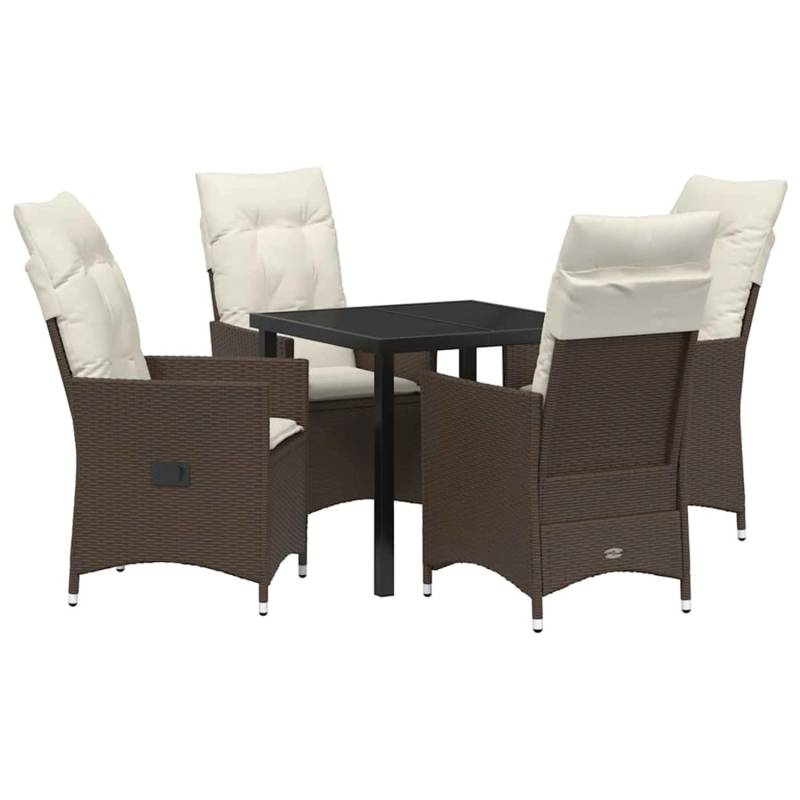 vidaXL Garten Essgruppe mit Kissen 5-Tlg Braun Poly Rattan 3379542 vidaXL Garten Essgruppe mit Kissen 5-Tlg Braun Poly Rattan 3379542 von VIDAXL