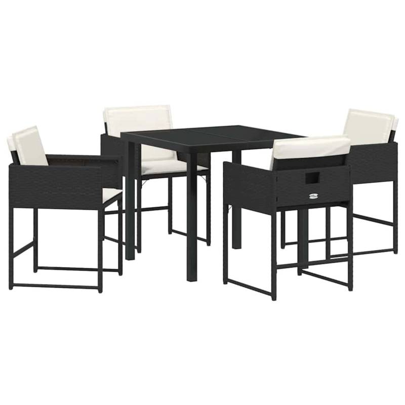 vidaXL Garten Essgruppe mit Kissen 5-Tlg Schwarz Poly Rattan 3380004 vidaXL Garten Essgruppe mit Kissen 5-Tlg Schwarz Poly Rattan 3380004 von VIDAXL