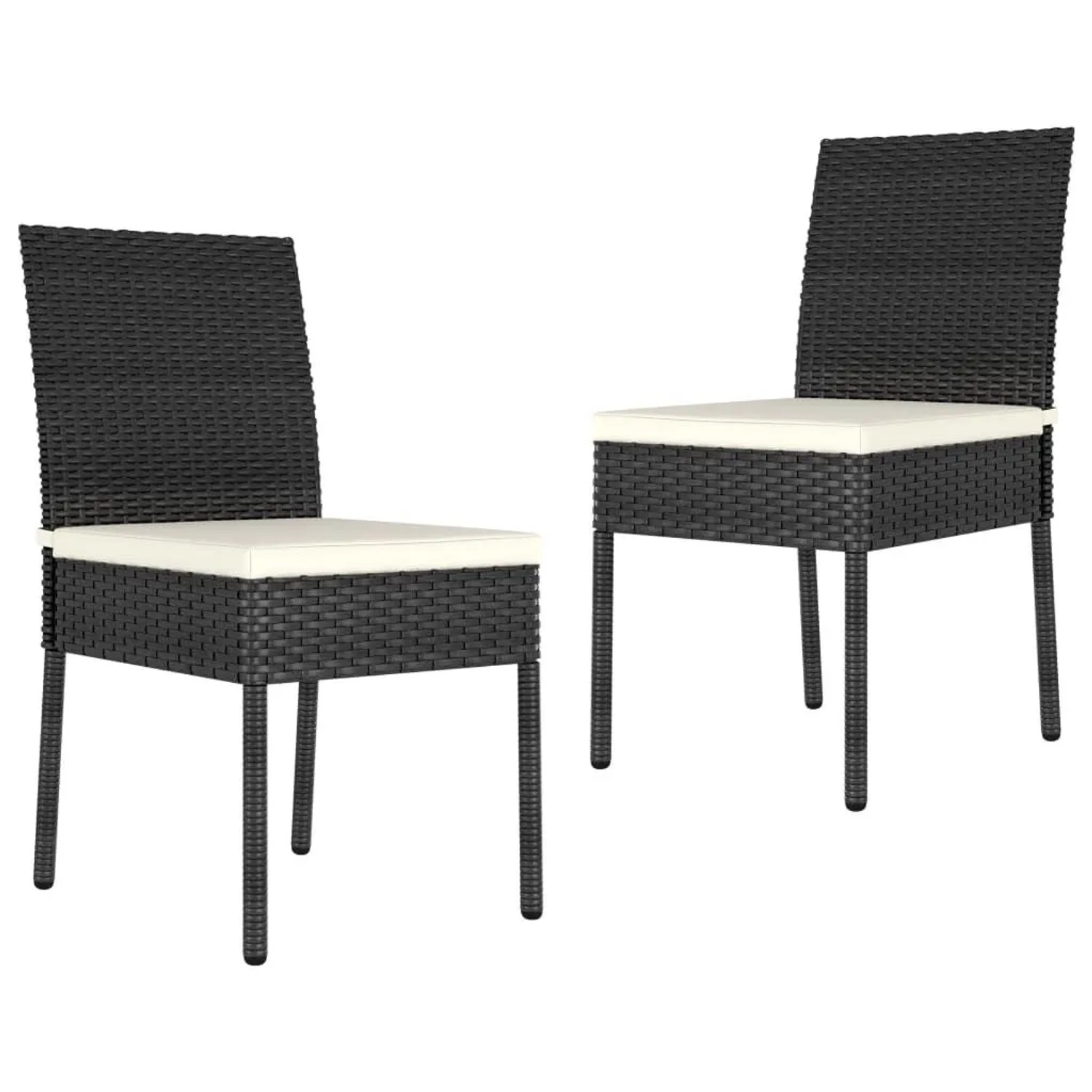 vidaXL Garten-Essstühle 2 Stk Poly Rattan Schwarz 315106 vidaXL Garten-Essstühle 2 Stk Poly Rattan Schwarz 315106 von VIDAXL