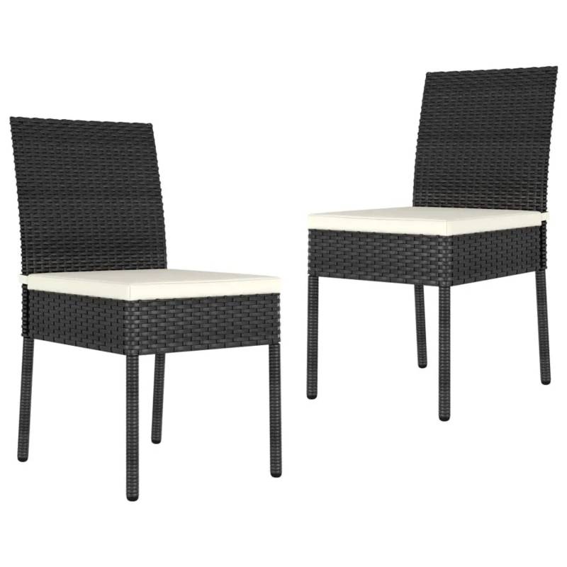 vidaXL Garten-Essstühle 2 Stk Poly Rattan Schwarz 315106 vidaXL Garten-Essstühle 2 Stk Poly Rattan Schwarz 315106 von VIDAXL