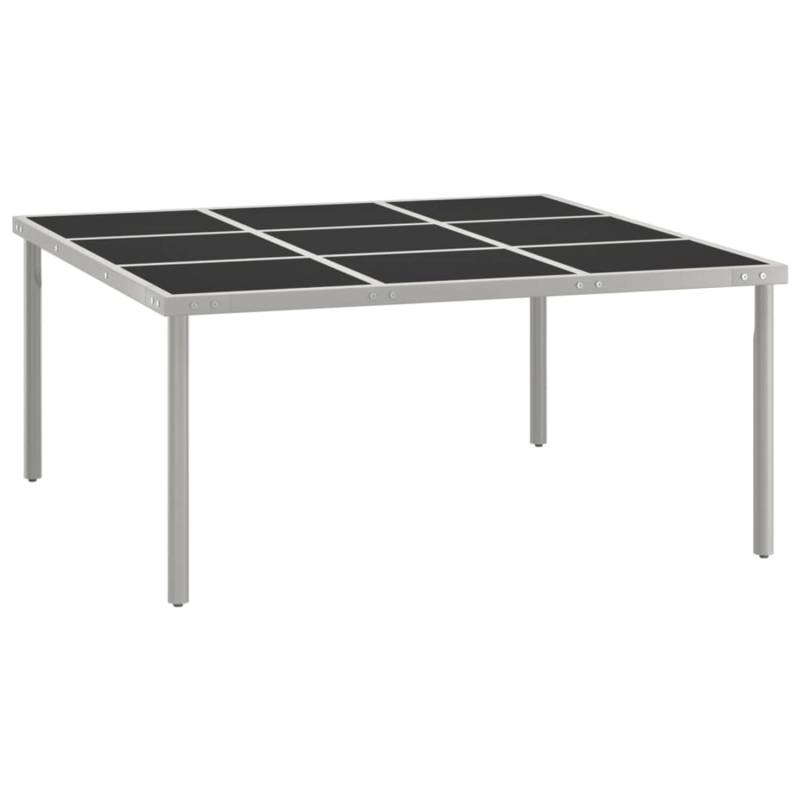 vidaXL Garten-Esstisch 170x170x74,5 cm Glas und Stahl 313084 von VIDAXL
