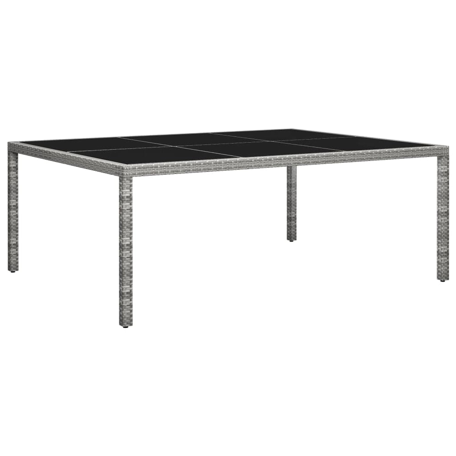 vidaXL Garten-Esstisch Grau 200x150x74 cm Poly Rattan 46130 vidaXL Garten-Esstisch Grau 200x150x74 cm Poly Rattan 46130 von VIDAXL