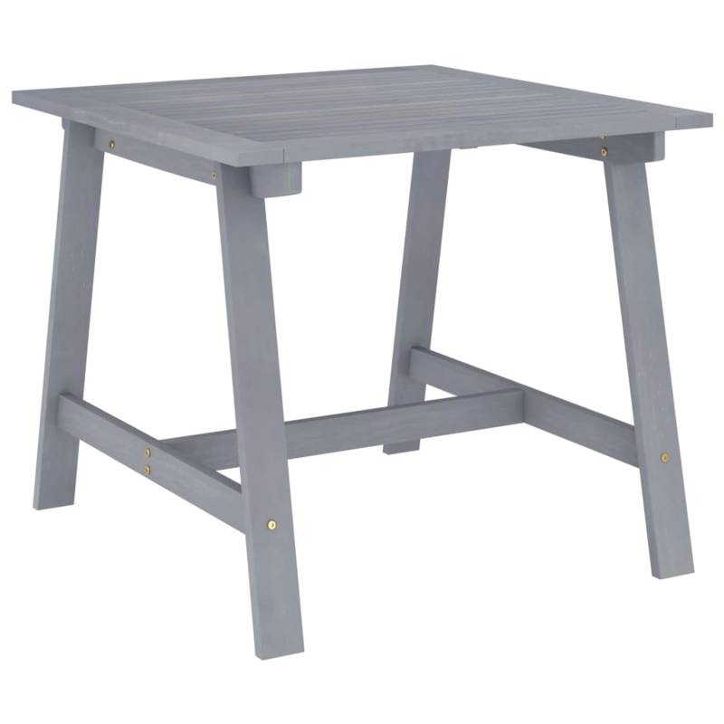 vidaXL Garten-Esstisch Grau 88x88x74 cm Akazie Massivholz 312410 von VIDAXL