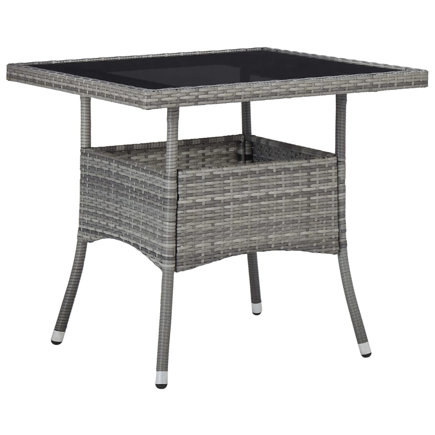 vidaXL Garten-Esstisch Grau Poly Rattan und Glas 46178 vidaXL Garten-Esstisch Grau Poly Rattan und Glas 46178 von VIDAXL