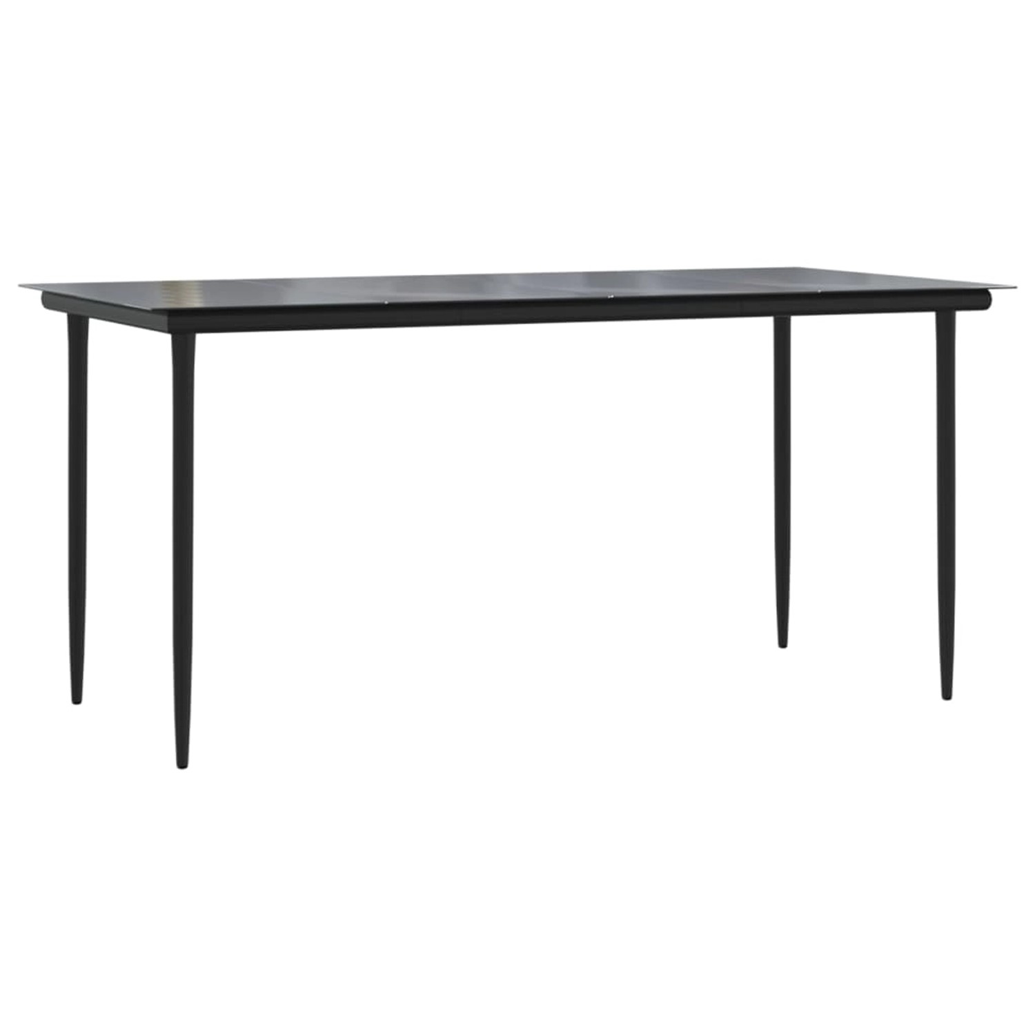 vidaXL Garten-Esstisch Schwarz 160x80x74 cm Stahl und Hartglas 319279 vidaXL Garten-Esstisch Schwarz 160x80x74 cm Stahl und Hartglas 319279 von VIDAXL