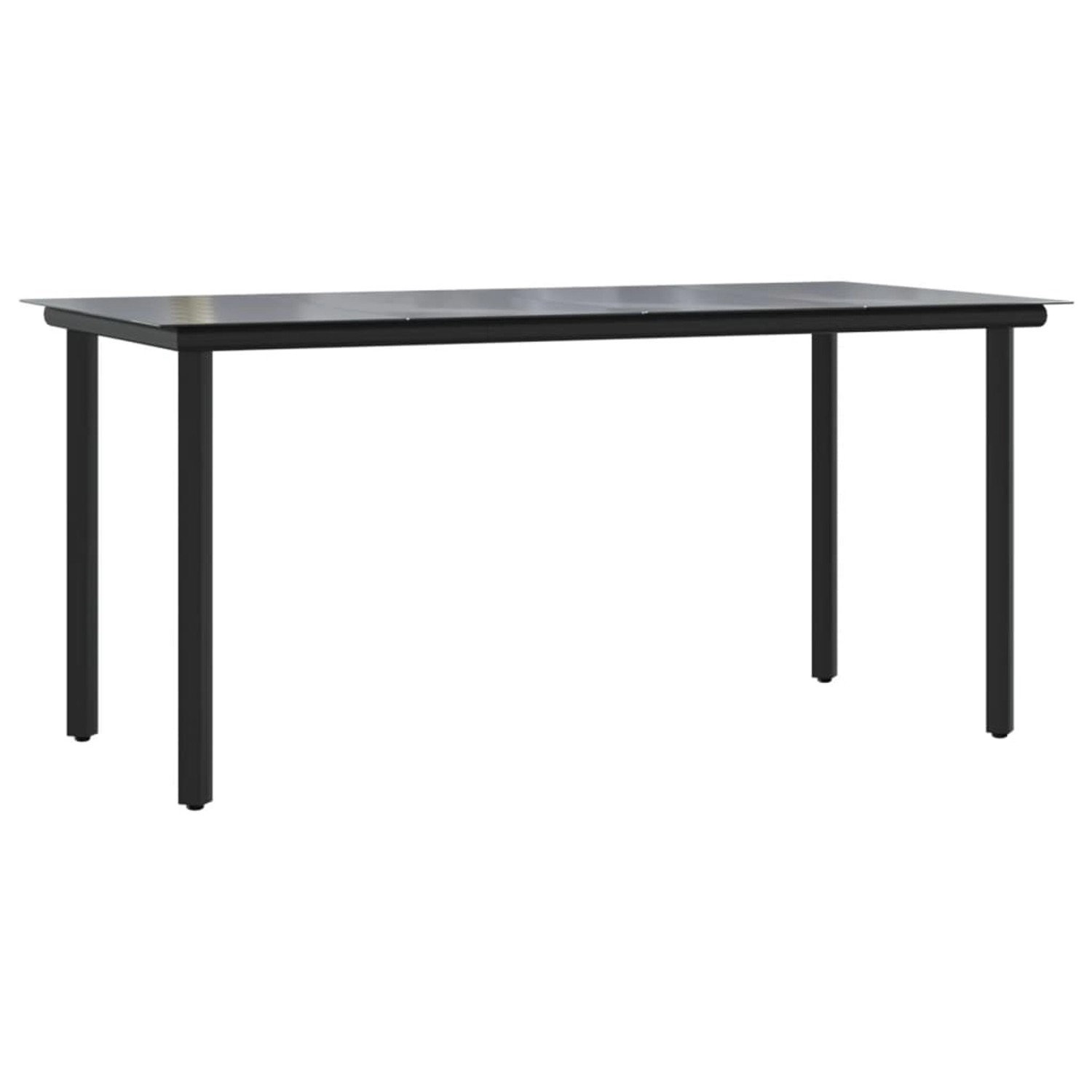 vidaXL Garten-Esstisch Schwarz 160x80x74 cm Stahl und Hartglas 319283 vidaXL Garten-Esstisch Schwarz 160x80x74 cm Stahl und Hartglas 319283 von VIDAXL